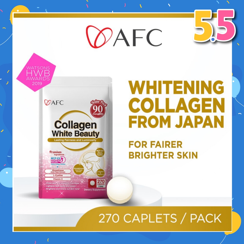 JAPAN Collagen White Beauty Dietary Supplement caplets (For Skin Whitening + Fair & Bright Complexion) 270s