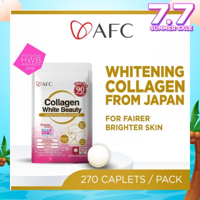 AFC JAPAN Collagen White Beauty Dietary Supplement caplets (For Skin Whitening + Fair & Bright Complexion) 270s