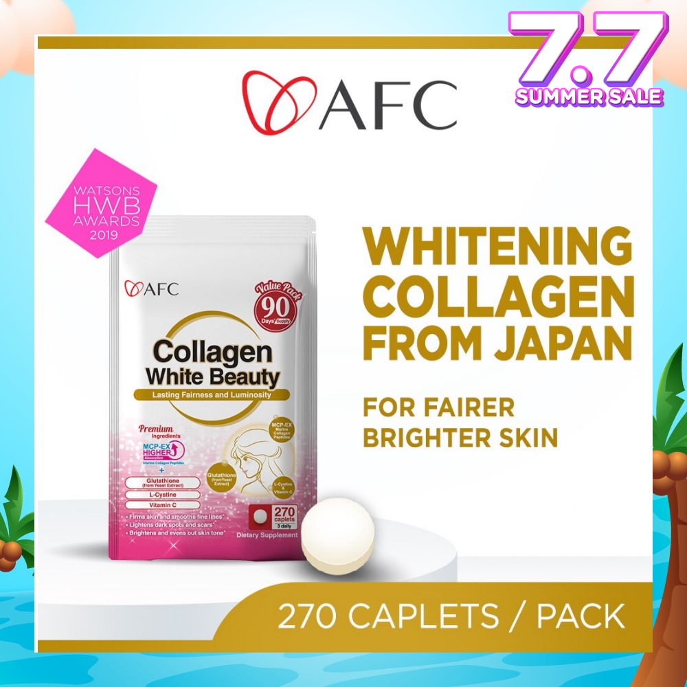 JAPAN Collagen White Beauty Dietary Supplement caplets (For Skin Whitening + Fair & Bright Complexion) 270s