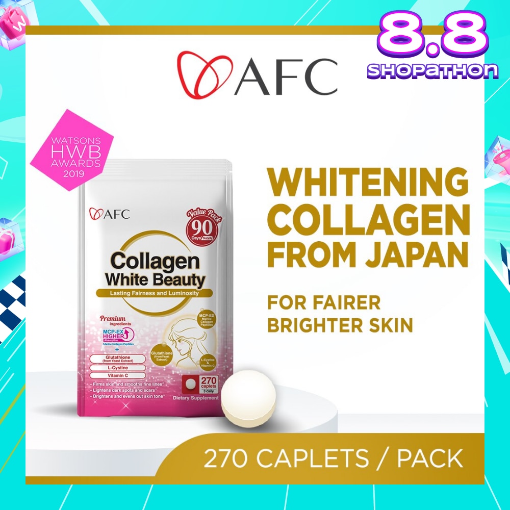 JAPAN Collagen White Beauty Dietary Supplement caplets (For Skin Whitening + Fair & Bright Complexion) 270s