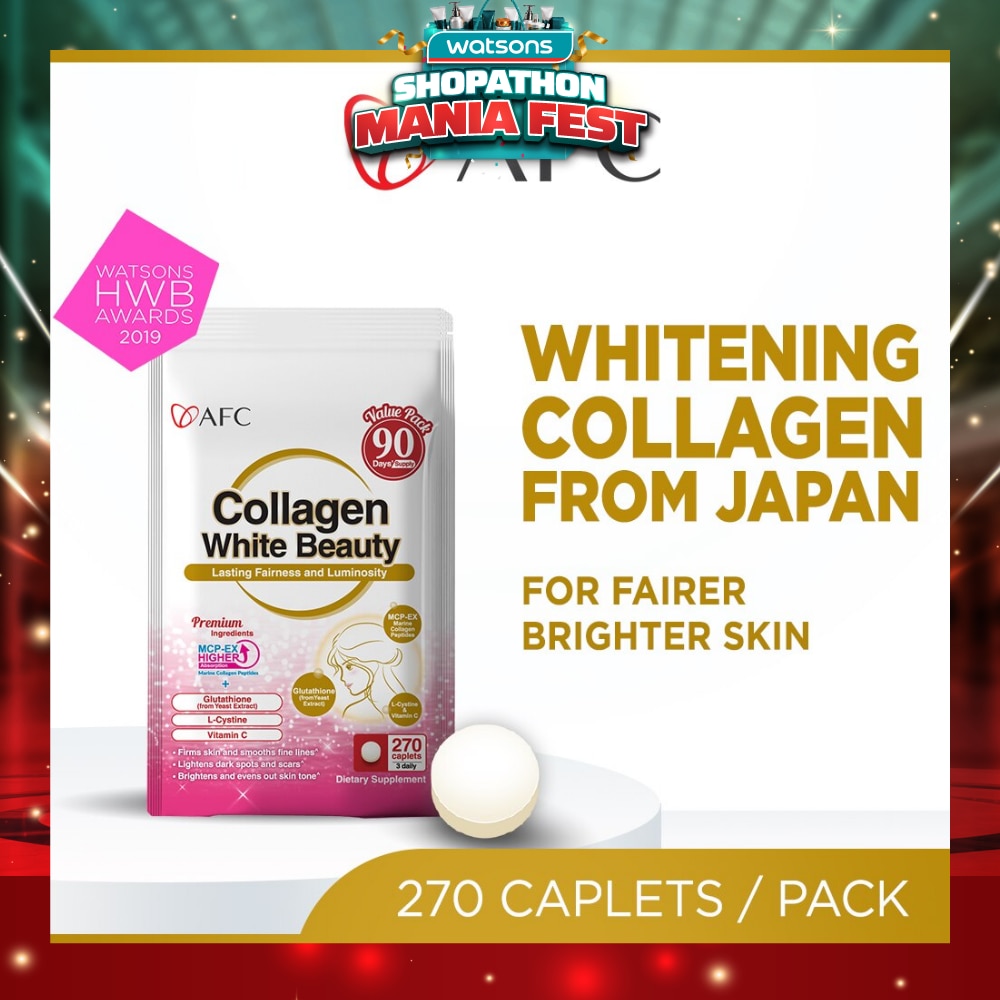 JAPAN Collagen White Beauty Dietary Supplement caplets (For Skin Whitening + Fair & Bright Complexion) 270s