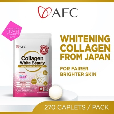 AFC JAPAN Collagen White Beauty Dietary Supplement caplets (For Skin Whitening + Fair & Bright Complexion) 270s