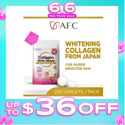 AFC - JAPAN Collagen White Beauty Dietary Supplement caplets (For Skin Whitening + Fair & Bright Complexion) 270s