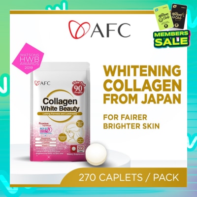 AFC JAPAN Collagen White Beauty Dietary Supplement caplets (For Skin Whitening + Fair & Bright Complexion) 270s