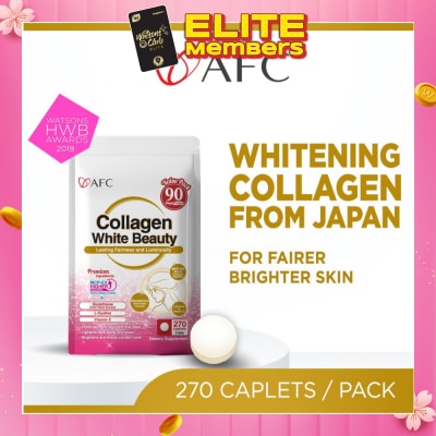 AFC JAPAN Collagen White Beauty Dietary Supplement caplets (For Skin Whitening + Fair & Bright Complexion) 270s