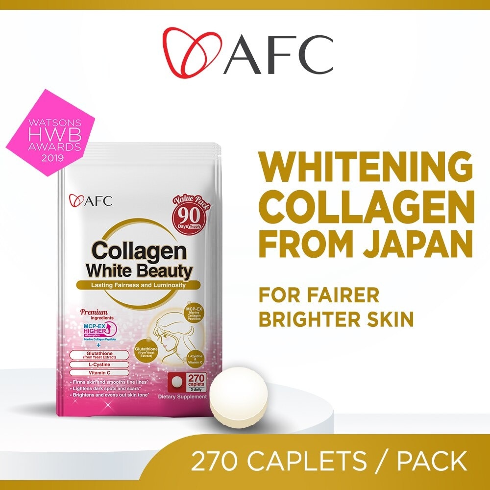 JAPAN Collagen White Beauty Dietary Supplement caplets (For Skin Whitening + Fair & Bright Complexion) 270s