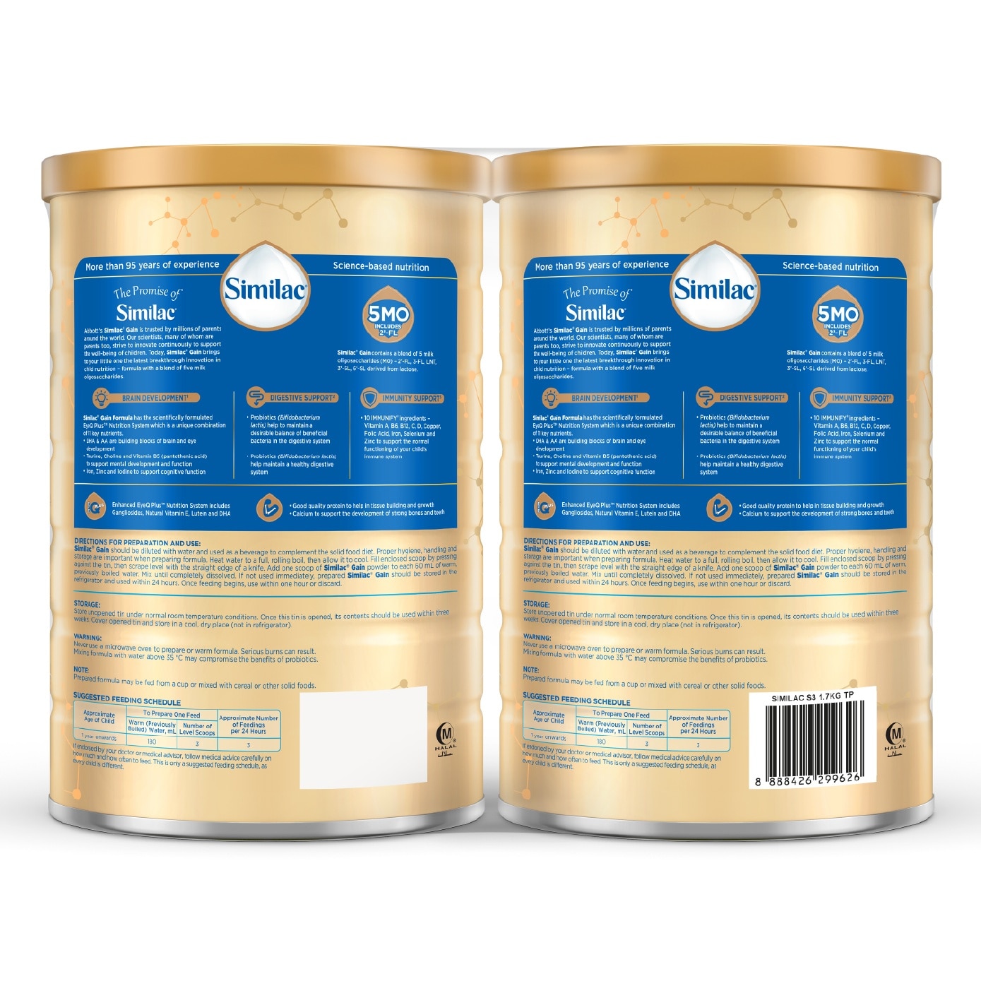 Gain Stage 3 Milk Powder Formula Twin Pack (1 Year Onwards) 1.7kg x 2s