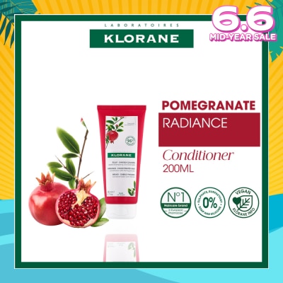 KLORANE Radiance - Color-Treated Hair Pomegranate Conditioner (To Detangles, Repairs & Reinvigorates Hair Color) 200ml