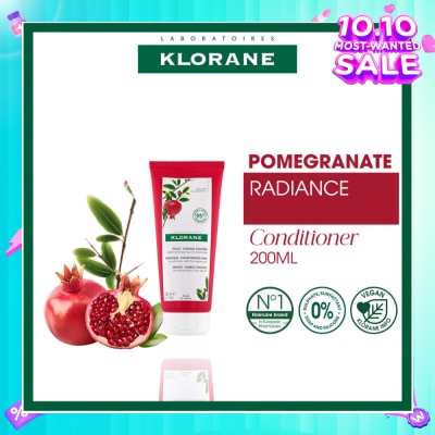KLORANE Radiance - Color-Treated Hair Pomegranate Conditioner (To Detangles, Repairs & Reinvigorates Hair Color) 200ml