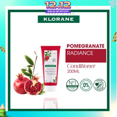 KLORANE Radiance - Color-Treated Hair Pomegranate Conditioner (To Detangles, Repairs & Reinvigorates Hair Color) 200ml