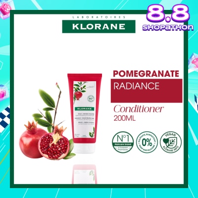 KLORANE Radiance - Color-Treated Hair Pomegranate Conditioner (To Detangles, Repairs & Reinvigorates Hair Color) 200ml