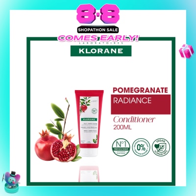 KLORANE - Radiance - Color-Treated Hair Pomegranate Conditioner (To Detangles, Repairs & Reinvigorates Hair Color) 200ml