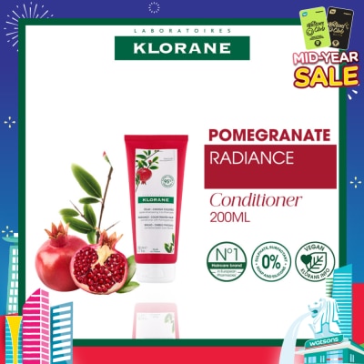 KLORANE Radiance - Color-Treated Hair Pomegranate Conditioner (To Detangles, Repairs & Reinvigorates Hair Color) 200ml