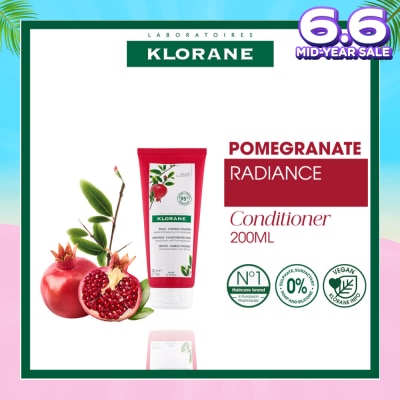 KLORANE Radiance - Color-Treated Hair Pomegranate Conditioner (To Detangles, Repairs & Reinvigorates Hair Color) 200ml