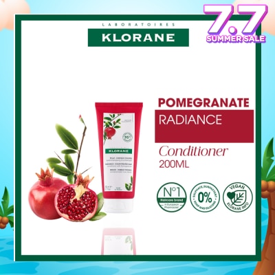 KLORANE Radiance - Color-Treated Hair Pomegranate Conditioner (To Detangles, Repairs & Reinvigorates Hair Color) 200ml