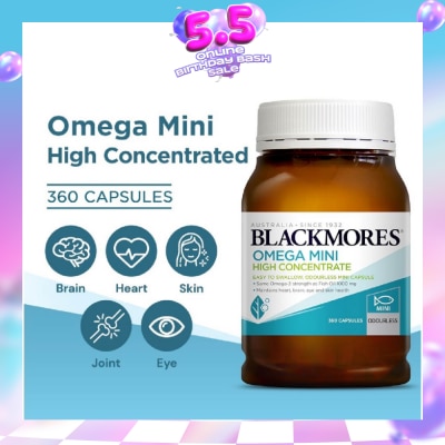 BLACKMORES - Omega Mini High Concentrate Capsules 360s