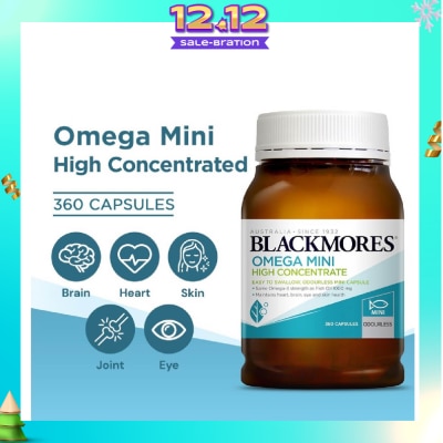 BLACKMORES Omega Mini High Concentrate Capsules 360s