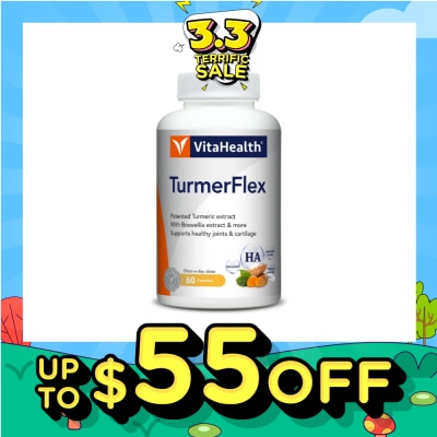 VITAHEALTH TurmerFlex Joint Care Capsule (Turmeric for Anti-Inflammation, Joint Pain Relief) 60s