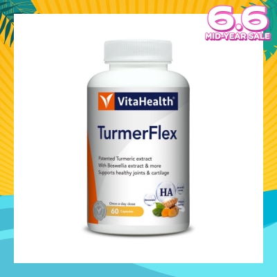 VITAHEALTH TurmerFlex Joint Care Capsule (Turmeric for Anti-Inflammation, Joint Pain Relief) 60s
