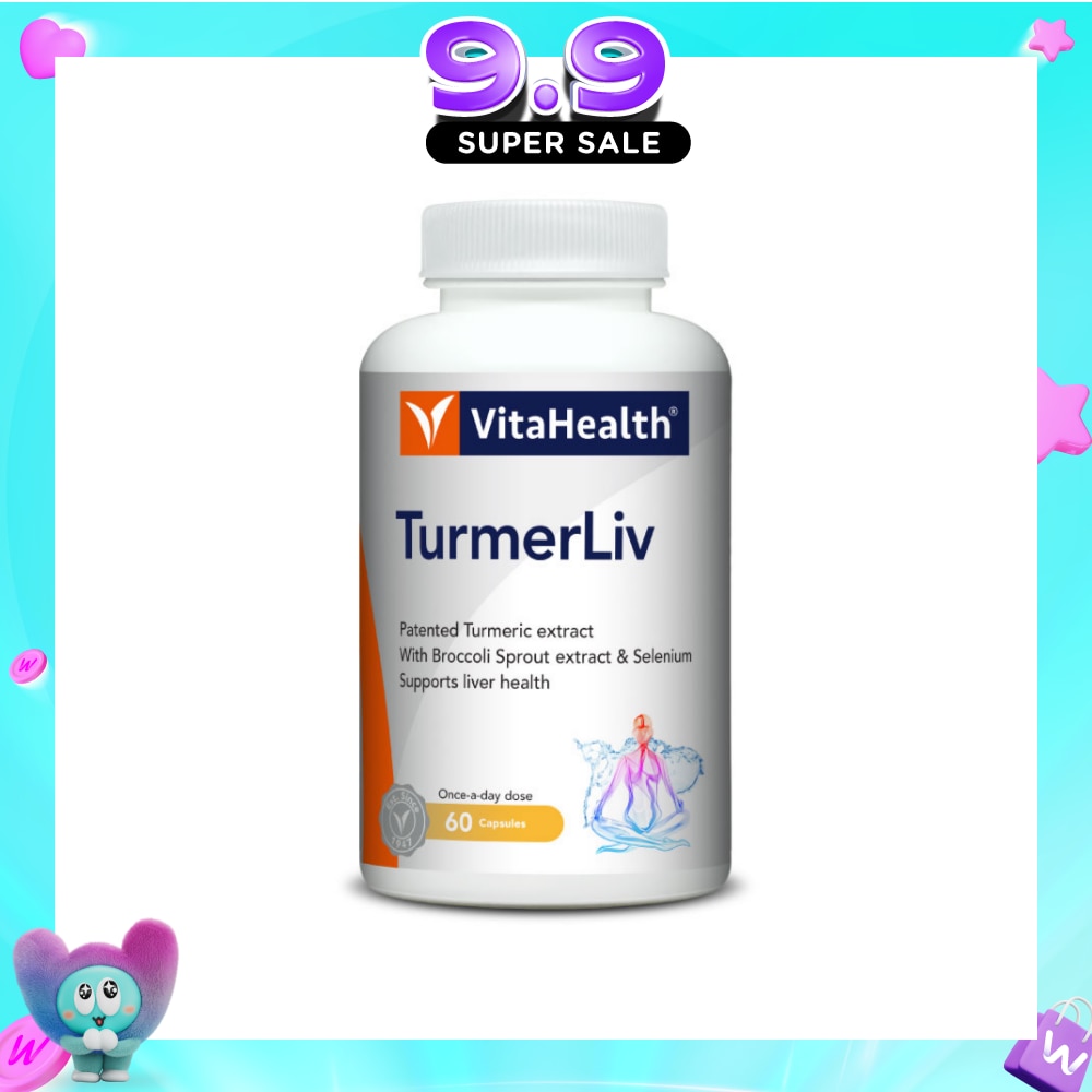 TurmerLiv Liver Health Capsule (Turmeric for Anti-Inflammation, Liver Detoxification) 60s image