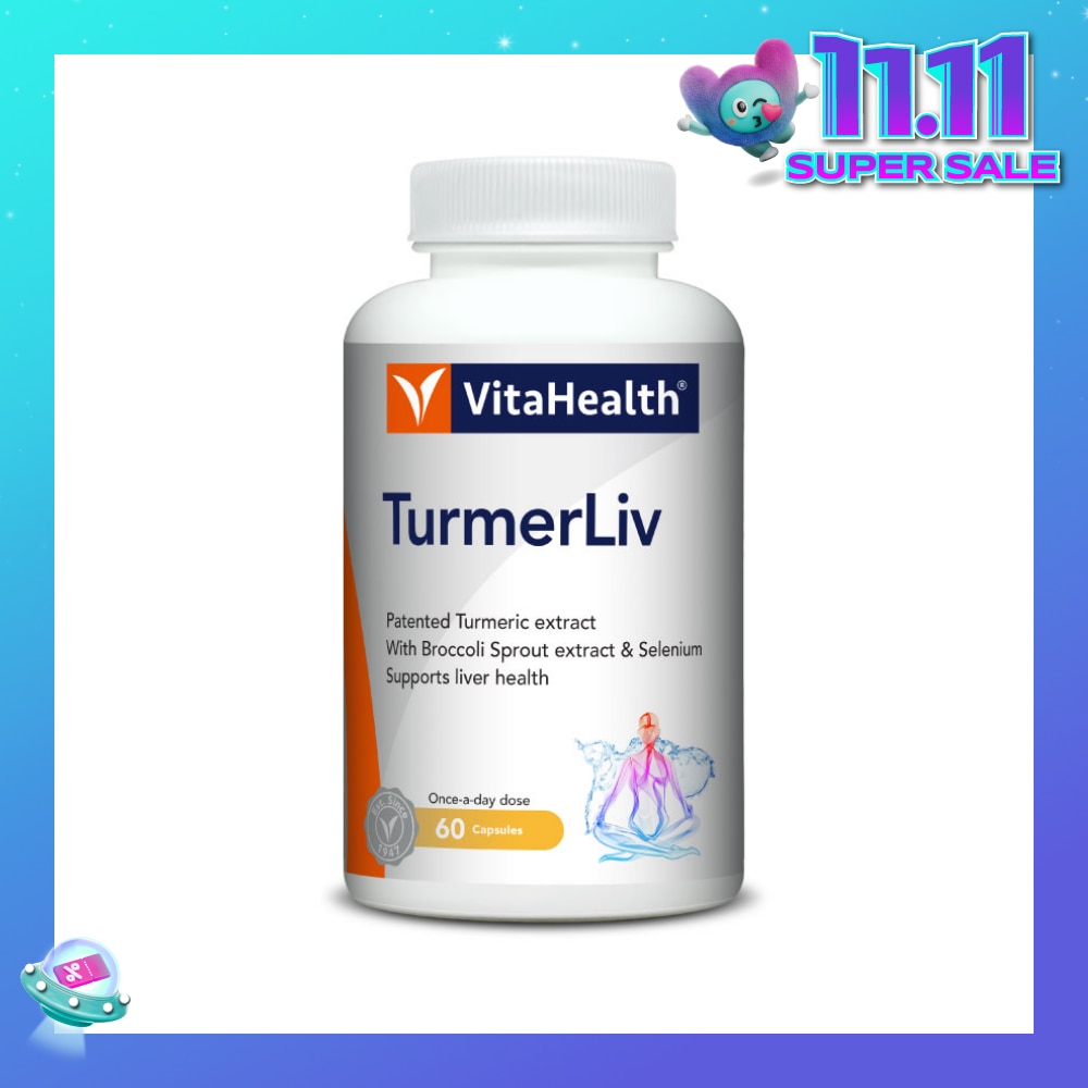 TurmerLiv Liver Health Capsule (Turmeric for Anti-Inflammation, Liver Detoxification) 60s