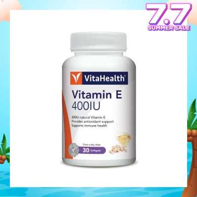 VITAHEALTH Vitamin E 400IU Softgel (Antioxidant Support for Heart & Skin) 30s