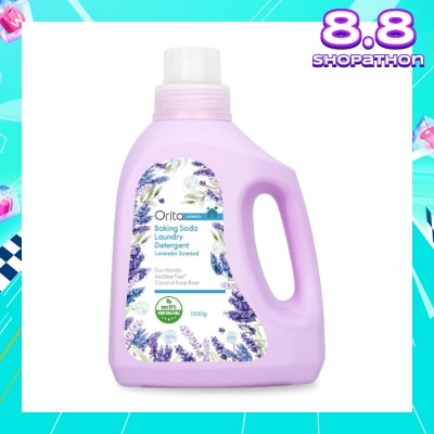 ORITA Eco-Friendly Coconut Soap Base Baking Soda Laundry Detergent Lavender Scented Additive Free 1500g