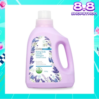 ORITA Eco-Friendly Coconut Soap Base Baking Soda Laundry Detergent Lavender Scented Additive Free 1500g