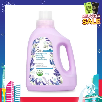 ORITA Eco-Friendly Coconut Soap Base Baking Soda Laundry Detergent Lavender Scented Additive Free 1500g