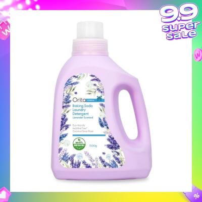 ORITA Eco-Friendly Coconut Soap Base Baking Soda Laundry Detergent Lavender Scented Additive Free 1500g