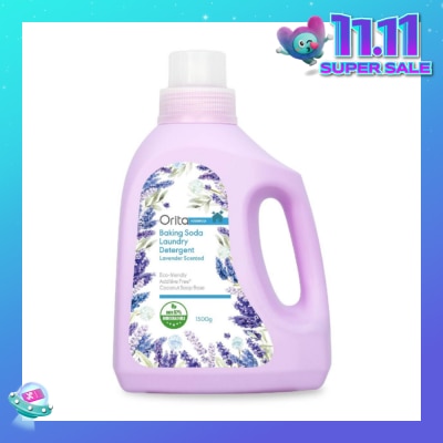 ORITA Eco-Friendly Coconut Soap Base Baking Soda Laundry Detergent Lavender Scented Additive Free 1500g