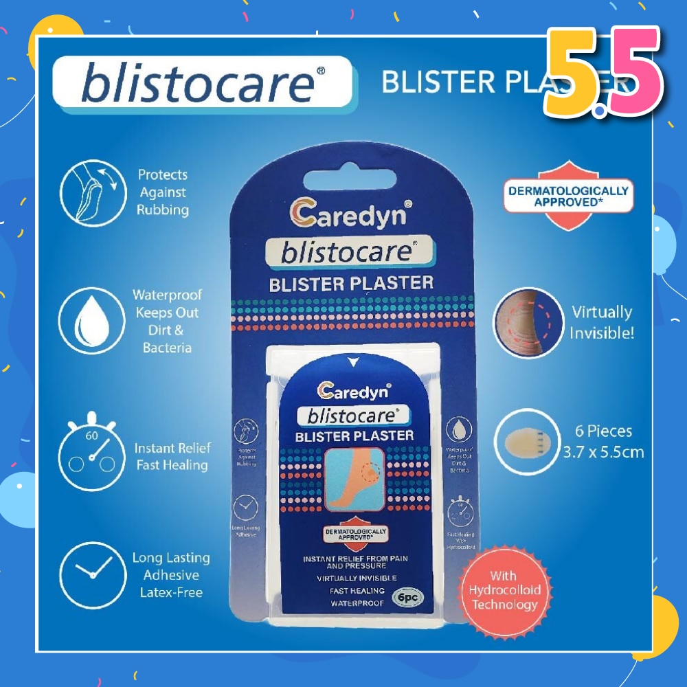 Blistocare Hydrocolloid Blister Plaster 6s