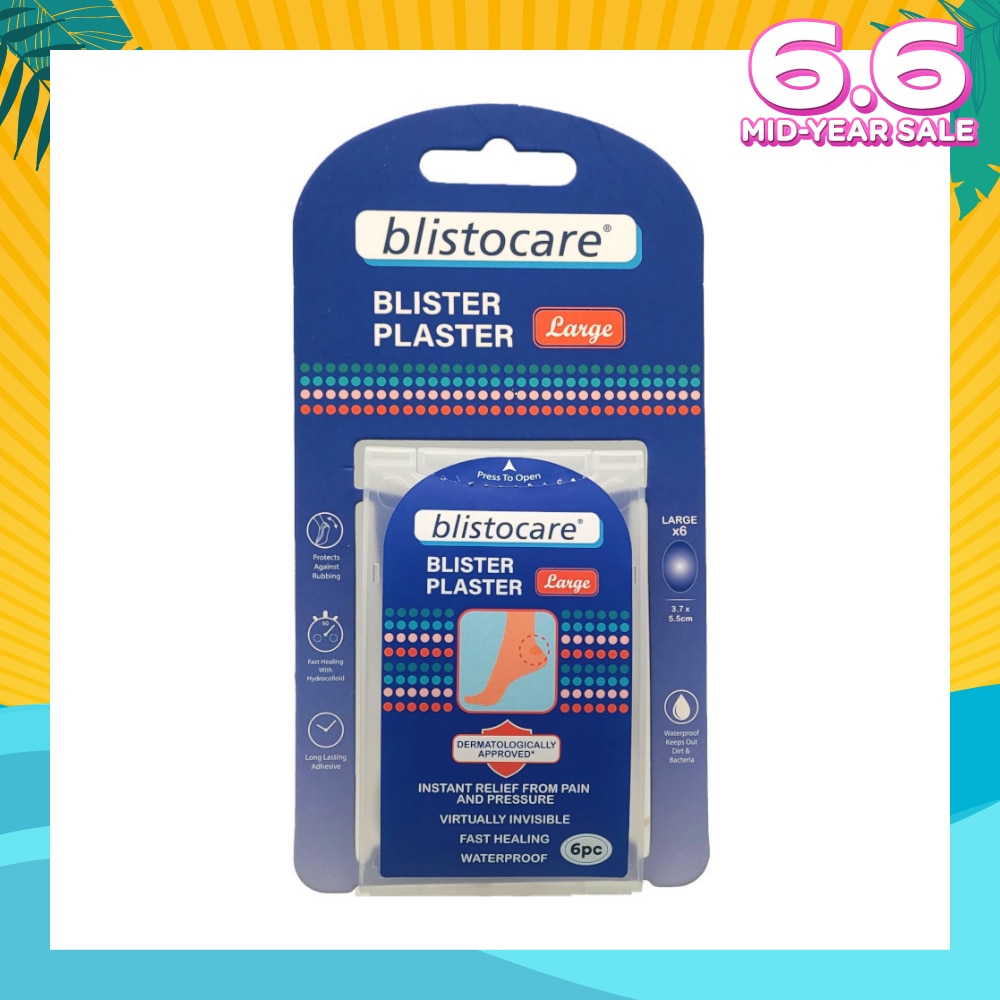Blistocare Hydrocolloid Blister Plaster 6s