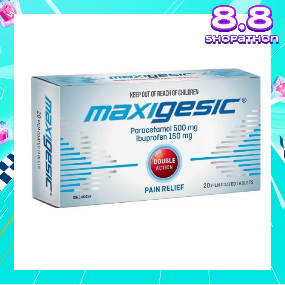 Double Action Pain & Fever Relief Film Coat Tablets 20s