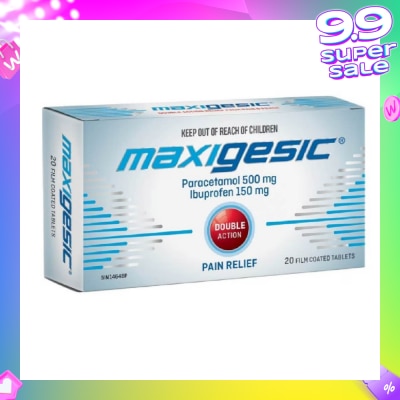 MAXIGESIC Double Action Pain & Fever Relief Film Coat Tablets 20s