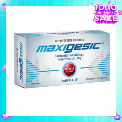 MAXIGESIC Double Action Pain & Fever Relief Film Coat Tablets 20s