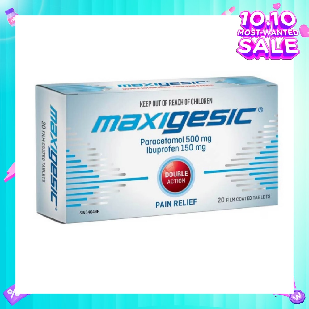 Double Action Pain & Fever Relief Film Coat Tablets 20s
