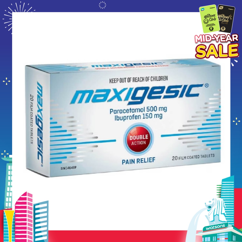 Double Action Pain & Fever Relief Film Coat Tablets 20s