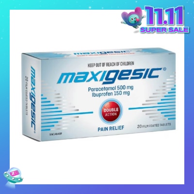 MAXIGESIC Double Action Pain & Fever Relief Film Coat Tablets 20s