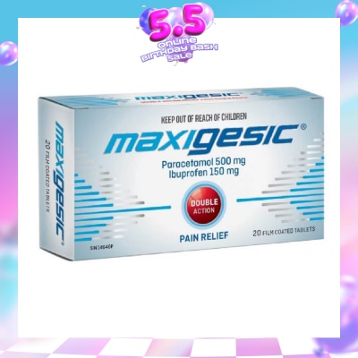 MAXIGESIC - Double Action Pain & Fever Relief Film Coat Tablets 20s (Expiry: Mar`2027)
