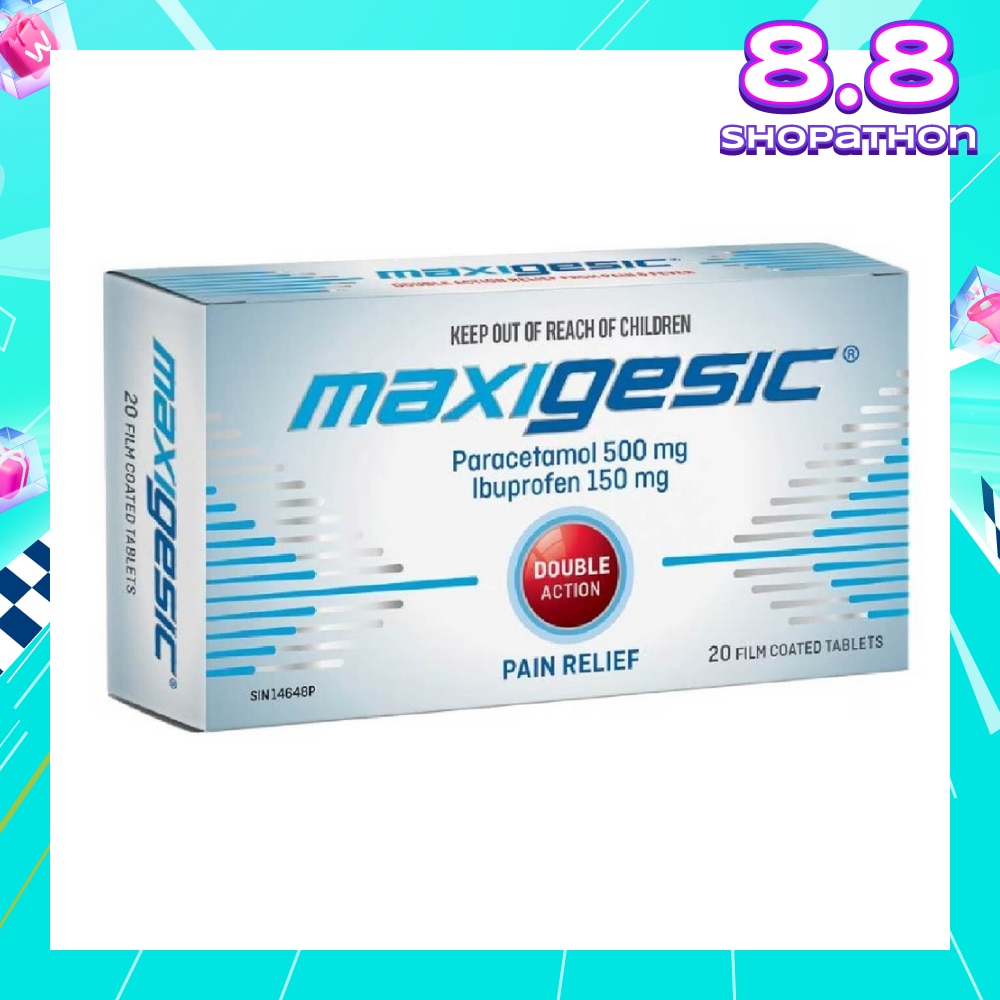 Double Action Pain & Fever Relief Film Coat Tablets 20s
