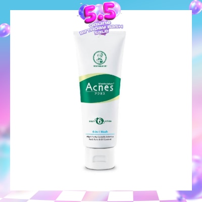 ACNES - Anti-bacterial & Oil Control 6 In 1 Multi Action Wash (For Clear & Healthy Skin) 100g