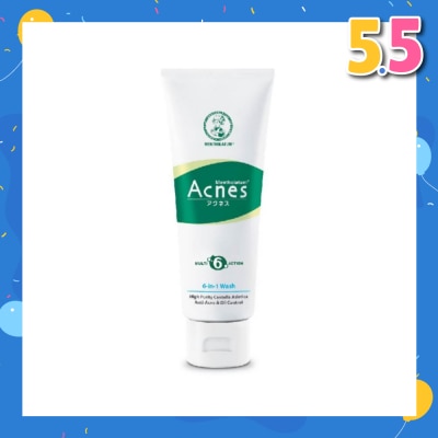 ACNES Anti-bacterial & Oil Control 6 In 1 Multi Action Wash (For Clear & Healthy Skin) 100g