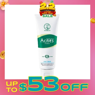 ACNES Anti-bacterial & Oil Control 6 In 1 Multi Action Wash (For Clear & Healthy Skin) 100g
