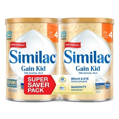 SIMILAC - Gain Kid Stage 4 Milk Powder Formula Twin Pack (3 Year Onwards) 1.7kg x 2s