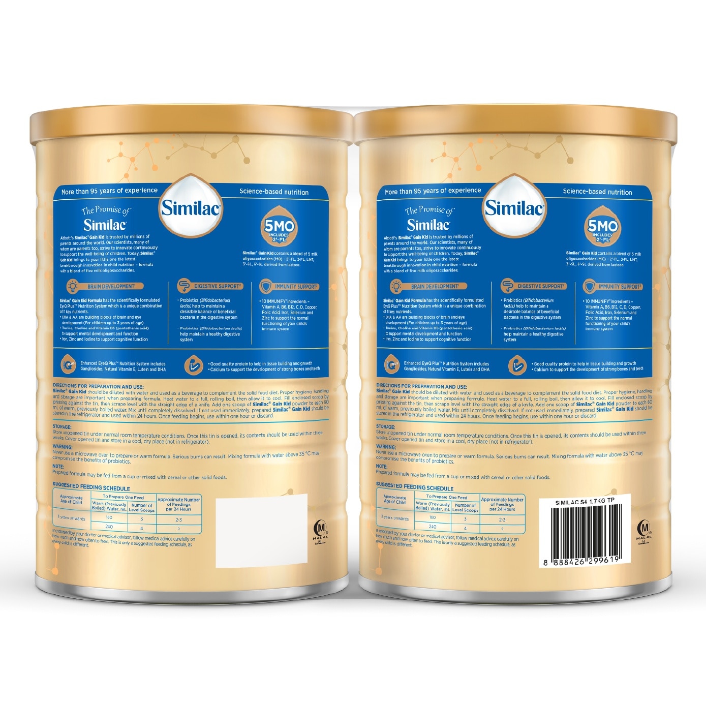 Gain Kid Stage 4 Milk Powder Formula Twin Pack (3 Year Onwards) 1.7kg x 2s