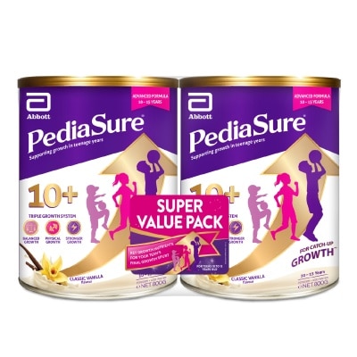PEDIASURE - 10+ Triple Growth System Vanilla Milk Powder Formula Twin Pack (For Children 10-15 Years) 800g x 2s