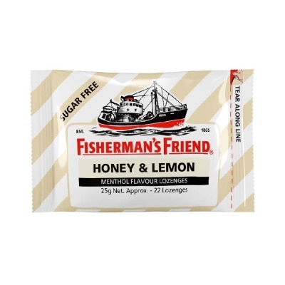 FISHERMAN Lozenges Sugar Free Honey Lemon (Relieves Minor Sore Throat And Cough) 25g