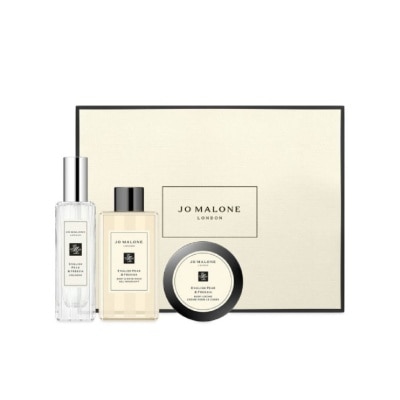 JO MALONE Jo Malone London Fragance Layering Collection Packset consists English Pear & Freesia Cologne Spray 30ml +  Blackberry & Bay Body Cream 50ml + Wood Sage & Sea Salt Body Wash 100ml