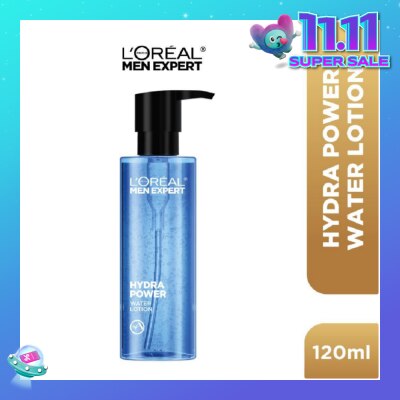 L'OREAL PARIS MEN EXPERT Hydra Power Water Lotion (For Refreshed + Revitalized + Visibly Plumper & Supple Skin) 120ml